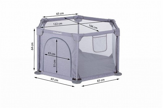 Grondbox van stof | 120 x 120 cm - 2