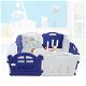 Kunststof Grondbox - Babypark - Blauw/wit - 8 grote panelen van 78 cm - 1 - Thumbnail