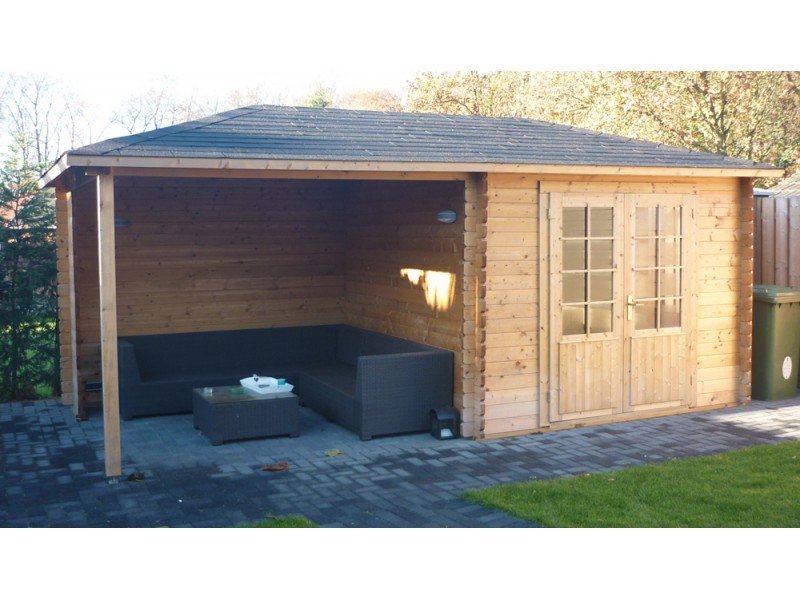 Tuinhuis-Blokhut 2525 Z: 500 x 250 x 257cm - nr. 1