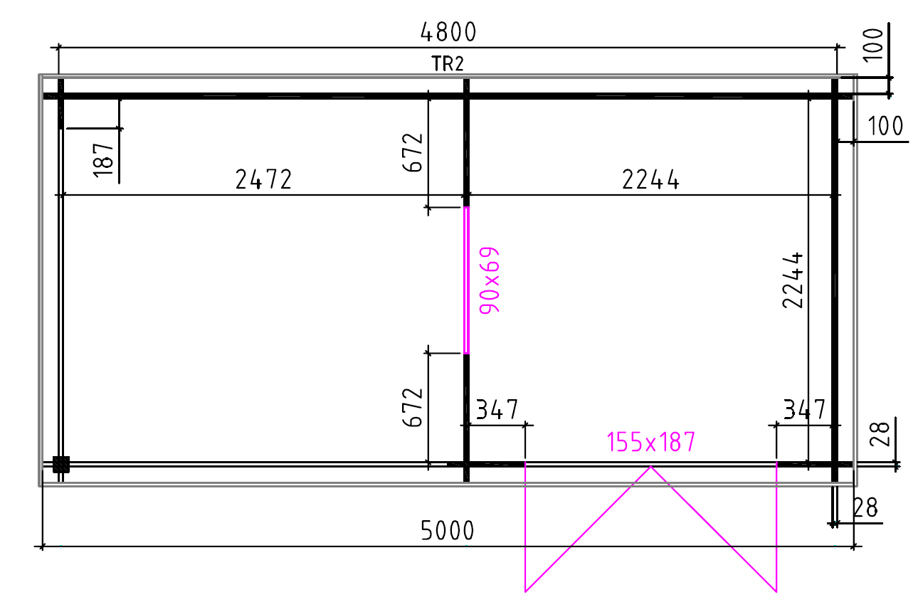 Tuinhuis-Blokhut 2525 Z: 500 x 250 x 257cm - Afbeelding 3