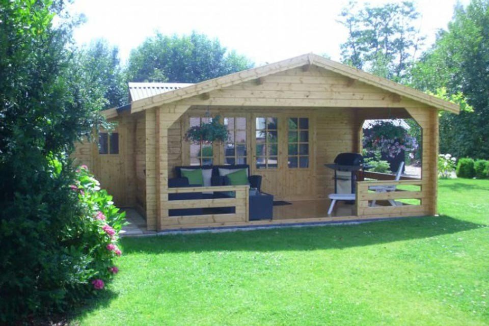 Tuinhuis-Blokhut 4x3+2z: 495 x 340 x 265 (h) cm - Afbeelding 3