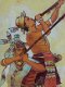 Batik afbeelding van Murut krijger - 2 - Thumbnail