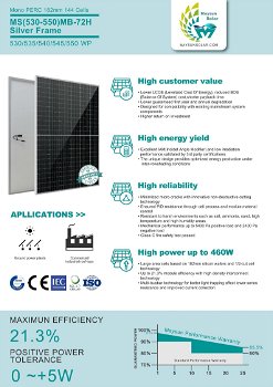 Maysun 540W fotovoltaïsch paneel / zonnepanelen / fotovoltaïsche modules - 3