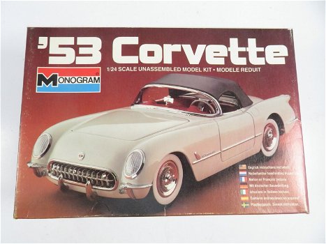 1:24 Monogram bouwkit 2291 1953 Chevrolet Chevy Corvette - 0