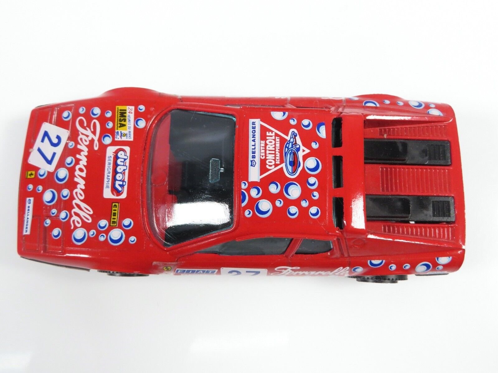 1:43 Bburago Ferrari BB 512 #27 'Ferrarelle' (los model) - Afbeelding 5