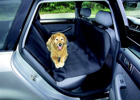 Polyester autodekens voor uw hond op achterbank. - 1