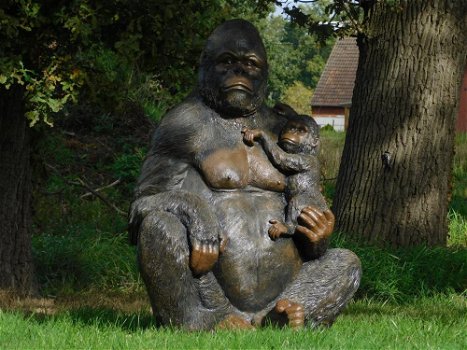 grote Gorilla , tuinbeeld - 4