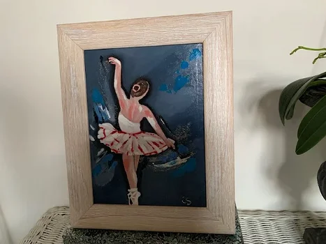 Olieverf Schilderij Ballet Danseres - 0