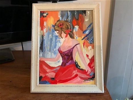 Olieverf Schilderij Stilleven Vrouw - 2