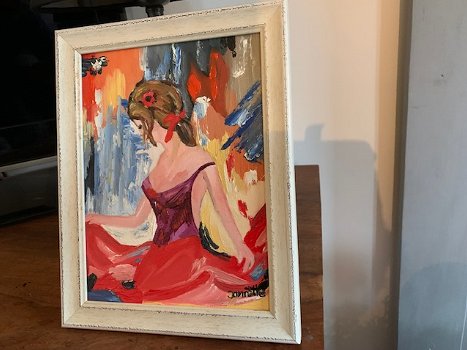 Olieverf Schilderij Stilleven Vrouw - 7