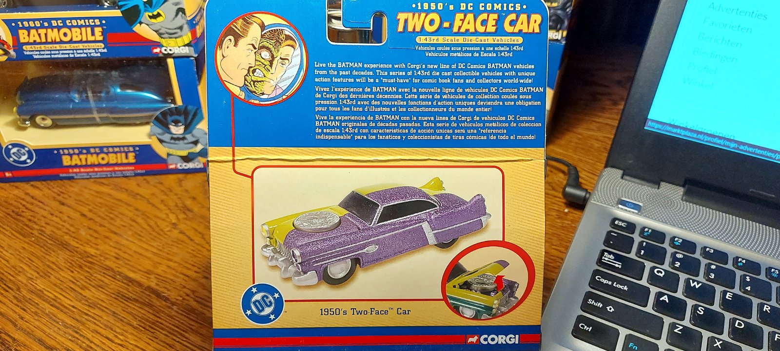BATMAN 1950's - DC Comics TWO-FACE CAR - Afbeelding 2