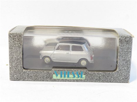 1:43 Vitesse 580 Austin Mini Cooper 1963 grijs met zwart dak - 0
