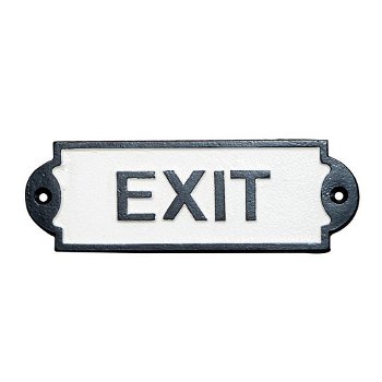 deurbord emaille , EXIT , kado - 0