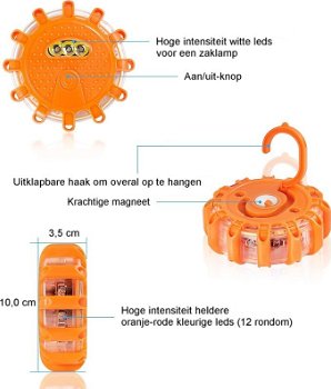 Led flash knipperlicht bij nood, pech of ongeval - 0