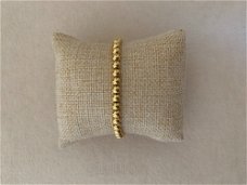 Gouden bolletjes stainless steel rvs armband kralen 5mm