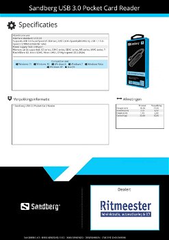 USB 3.0 Pocket Card Reader USB 3.0 Pocket Kaart lezer - 2