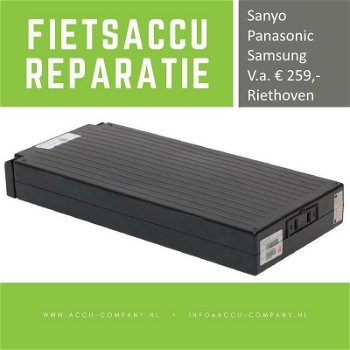 Fietsaccu reparatie dmv. A-merk Samsung-, Panasonic- of Sanyo cellen - 0