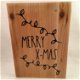 Kerst decoratie tekstbord (hout)Merry X-MAS adv 1 - 0 - Thumbnail