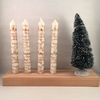 Kerst decoratie Advents krans op alternatieve manier - 0