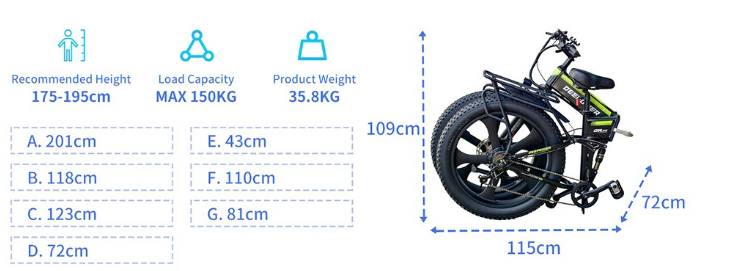 DEEPOWER H26 Pro (GR26) Electric Bike 26*4.0 Inch Fat Tire - 5