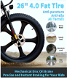 DEEPOWER H26 Pro (GR26) Electric Bike 26*4.0 Inch Fat Tire - 7 - Thumbnail