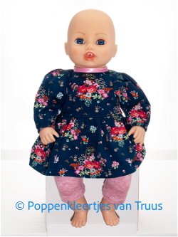 Baby Annabell 43 cm Setje blauw/roze/roosjes