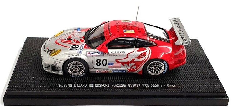 1:43 Ebbro Porsche 911 GT3 RSR 2005 LeMans 24h flying lizard - 0