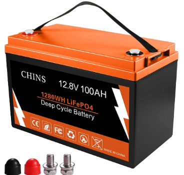 CHINS LiFePO4 Battery 12V 100AH Lithium Battery - Built-in - 2
