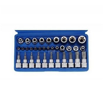 Bitset, Torx Bit En Dopset 3/8 34 Delig - 0