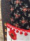 unieke rok met vintage borduurwerk (papaver, rood, zwart) - 5 - Thumbnail