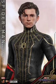 HOT DEAL Hot Toys Spider-Man No Way Home Black & Gold Suit MMS604 - 0