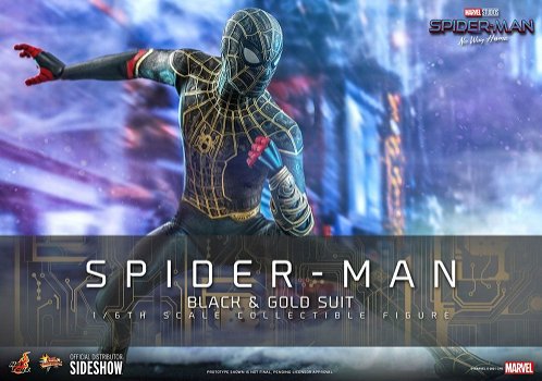 HOT DEAL Hot Toys Spider-Man No Way Home Black & Gold Suit MMS604 - 1