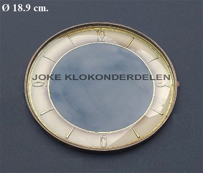 = Pendule deur / wijzerplaat = bol glas =48399 - 0