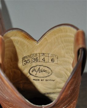 Western laarzen/cowboy boots Dr. Adams made by Sendra bruin maat 36 - 2