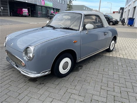 Hele mooie Nissan Figaro in Lapisgrijs - 1