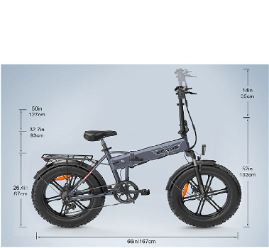 ENGWE EP-2 Pro Electric Bicycle & 13Ah Battery Combo - Gray / Black/ Orange - 7