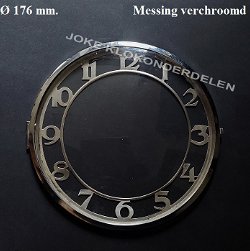 = Pendule deur / wijzerplaat = bol glas =48415