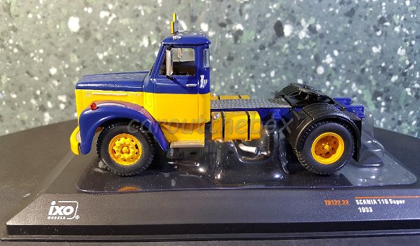 Scania 110 super 1953 blauw geel 1:43 Ixo V781 - 0