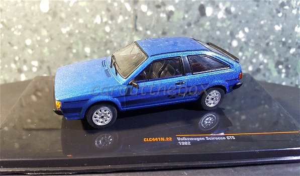 VW Scirocco GTS 1982 blauw 1:43 Ixo V784 - 0