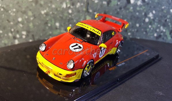 Porsche RWB 964 #17 Rood/geel 1:43 Ixo V791 - 1