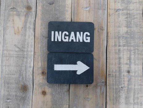 ingang bordje leisteen , ingang - 2