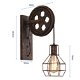 Industriële wandlamp | Vintage lamp | muurlamp | Wandverlichting metaal hout | E27 Fitting - 3 - Thumbnail
