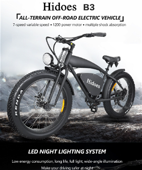 Hidoes B3 Electric Mountain Bike 26*4.0 Inch Off-Road - 3