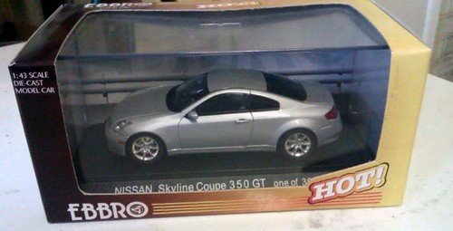 1:43 Ebbro 43485 Nissan Skyline Coupe 350GT silver - 0