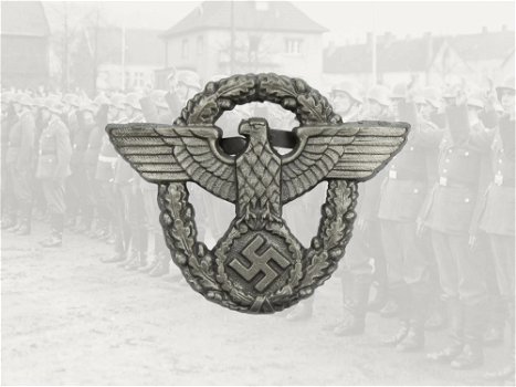 Embleem,Badge,Pet,Duitsland,Wehrmacht,Polizei,WWII - 0