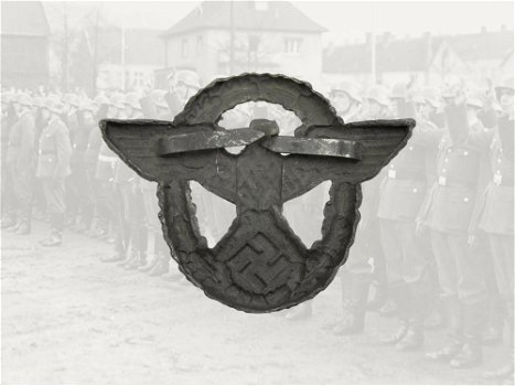 Embleem,Badge,Pet,Duitsland,Wehrmacht,Polizei,WWII - 1