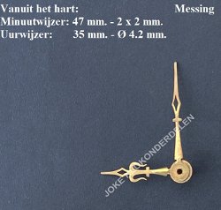 = Wijzers Franse pendule = 48446