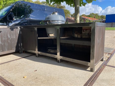 Buitenkeuken Bar Werkbank tuintafel staal hout - 6