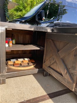 Buitenkeuken Bar Werkbank tuintafel staal hout - 7