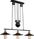 Hanglamp/Plafondlamp 3 delig | Verstelbaar | Retro | max. 150cm | industrieel | Vintage | e27 |Zwart - 0 - Thumbnail